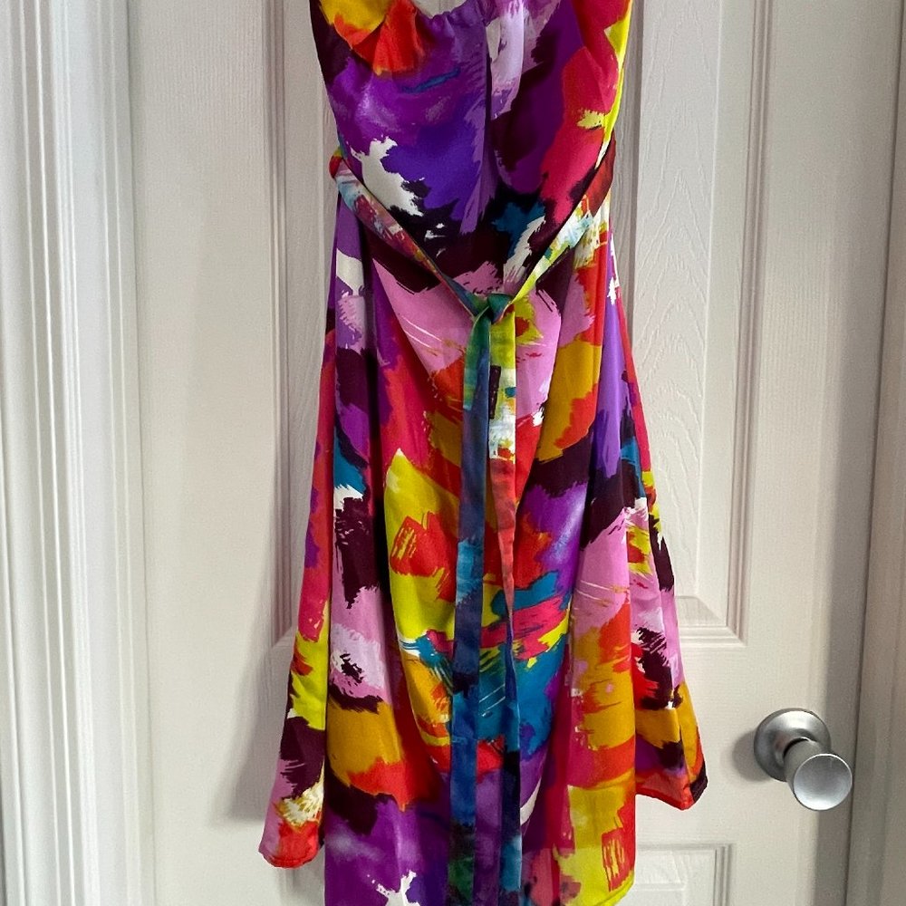 Strapless multi-color dress
